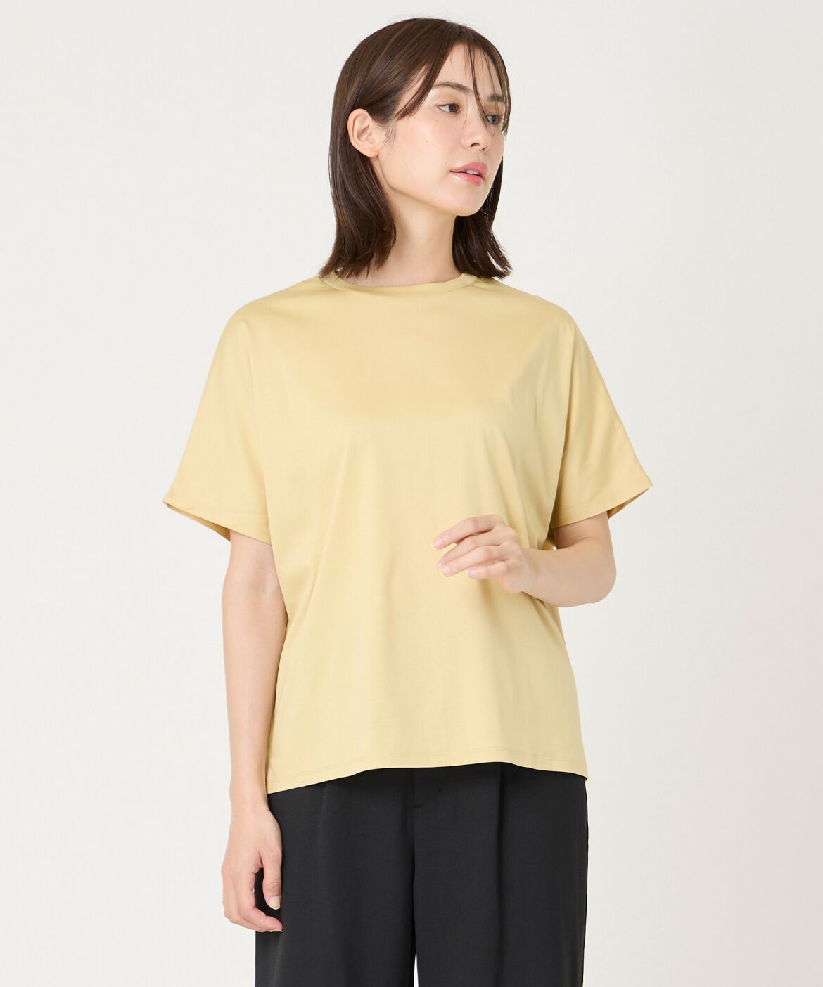 DAY by DAY it&rsquo;s international「スムースコットンドロップショルダーカットソー」|Tシャツ・カットソー|イエロー