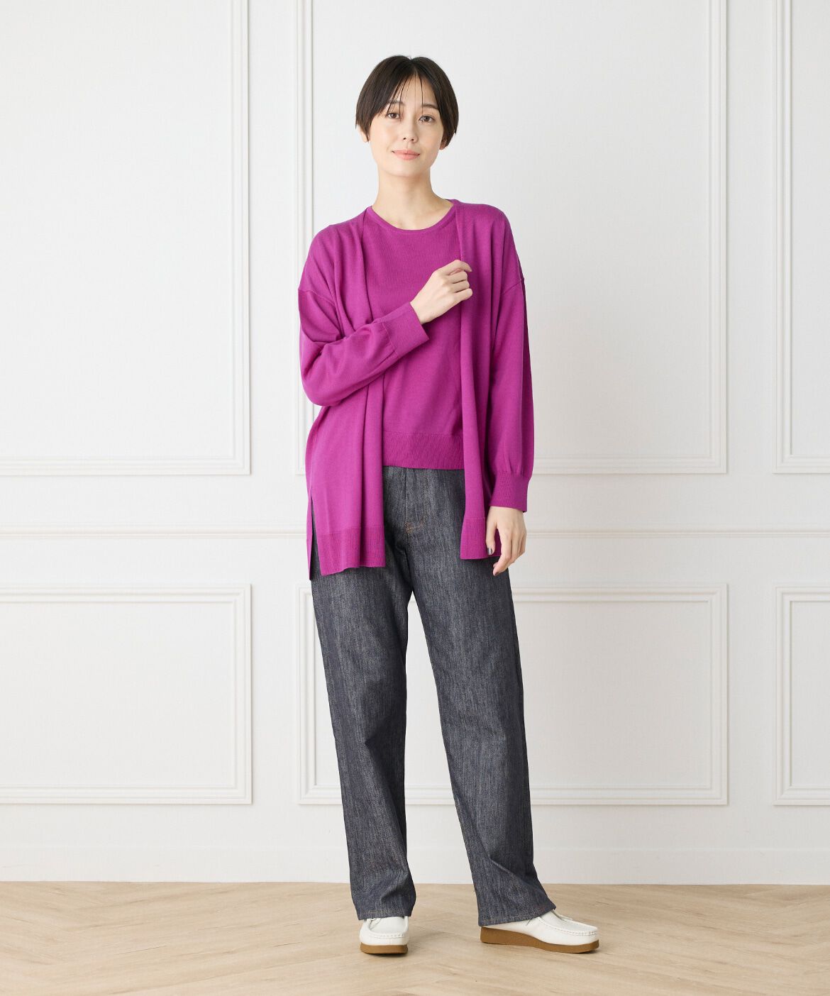 DAY by DAY it&rsquo;s international「ウォッシャブルウール着流しロングカーディガン《HARMONY》」|カーディガン|