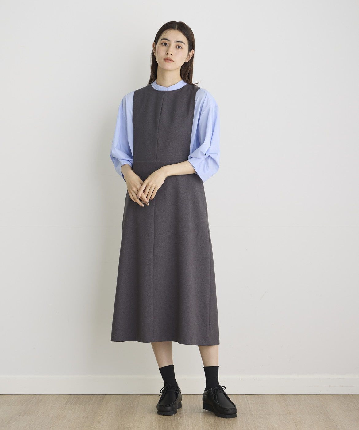 I.T.'S international「ウールライクフレアジャンパースカート」|スカート|ミディアムグ 2