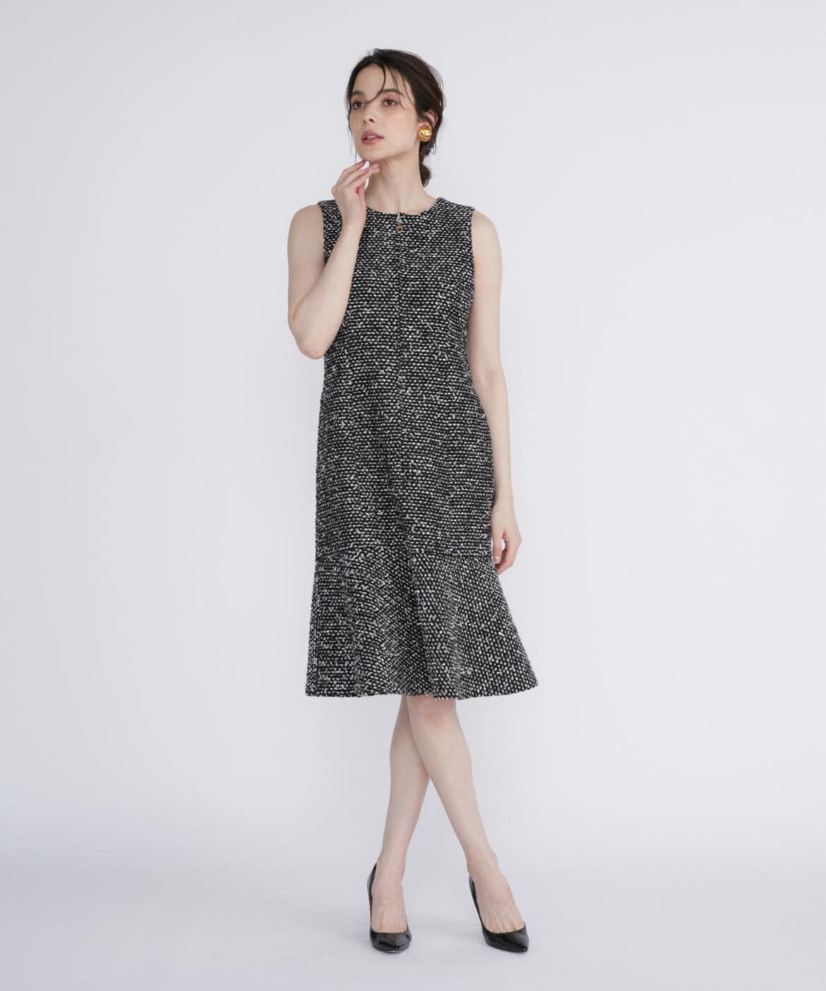 Maglie le cassetto「《M Maglie le cassetto》スパンコールツイードワンピース」|ワンピース|