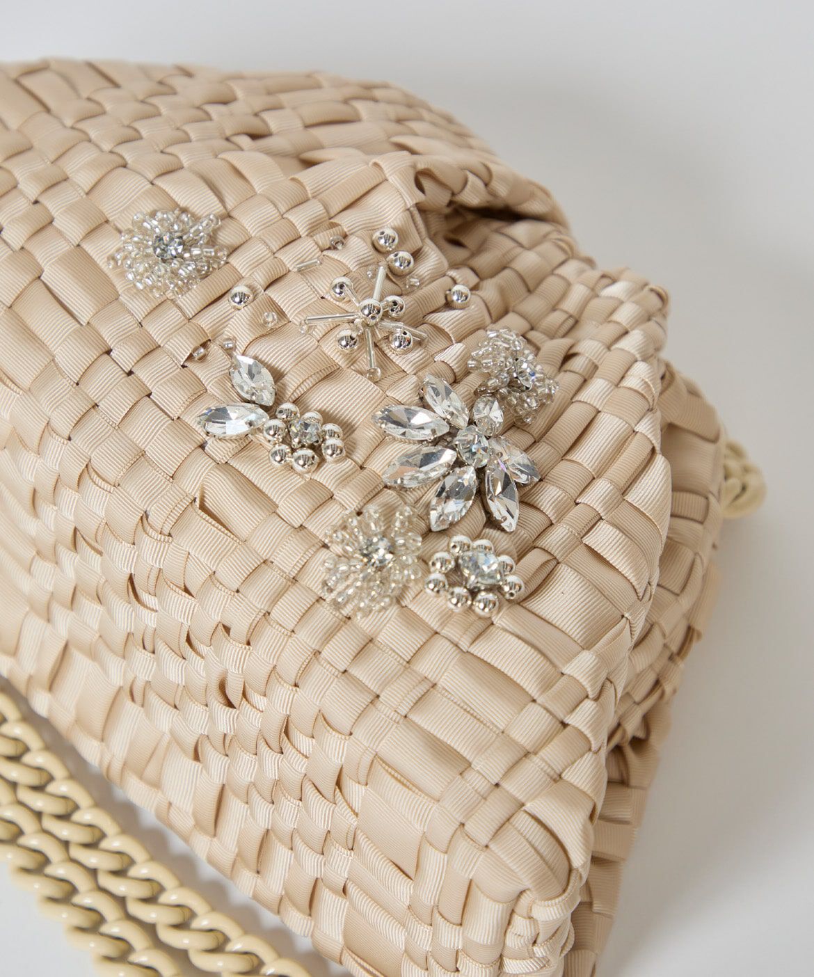 Maglie le cassetto「スワロフスキーフラワークラッチバッグ《Maria La Rosa》」|クラッチバッグ|