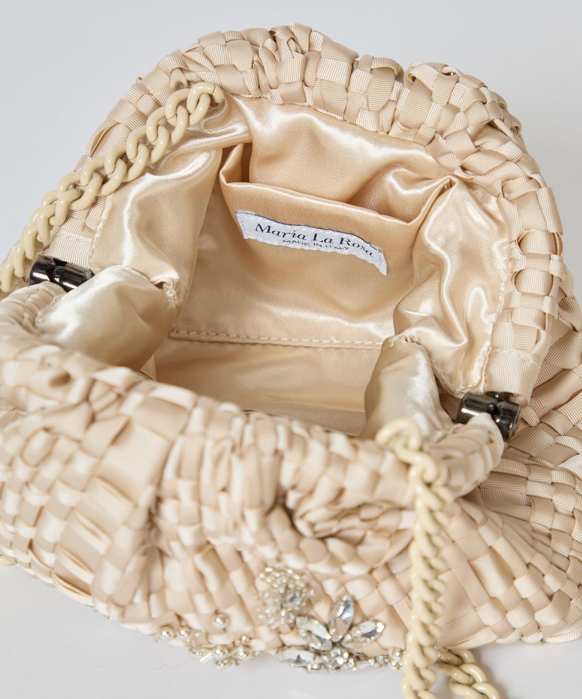 Maglie le cassetto「スワロフスキーフラワークラッチバッグ《Maria La Rosa》」|クラッチバッグ|