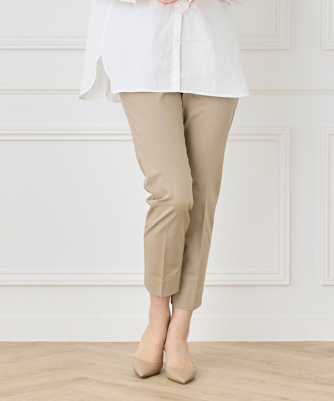 7-IDconcept.「コットンストレッチベーシックパンツ」|その他|ベージュ2