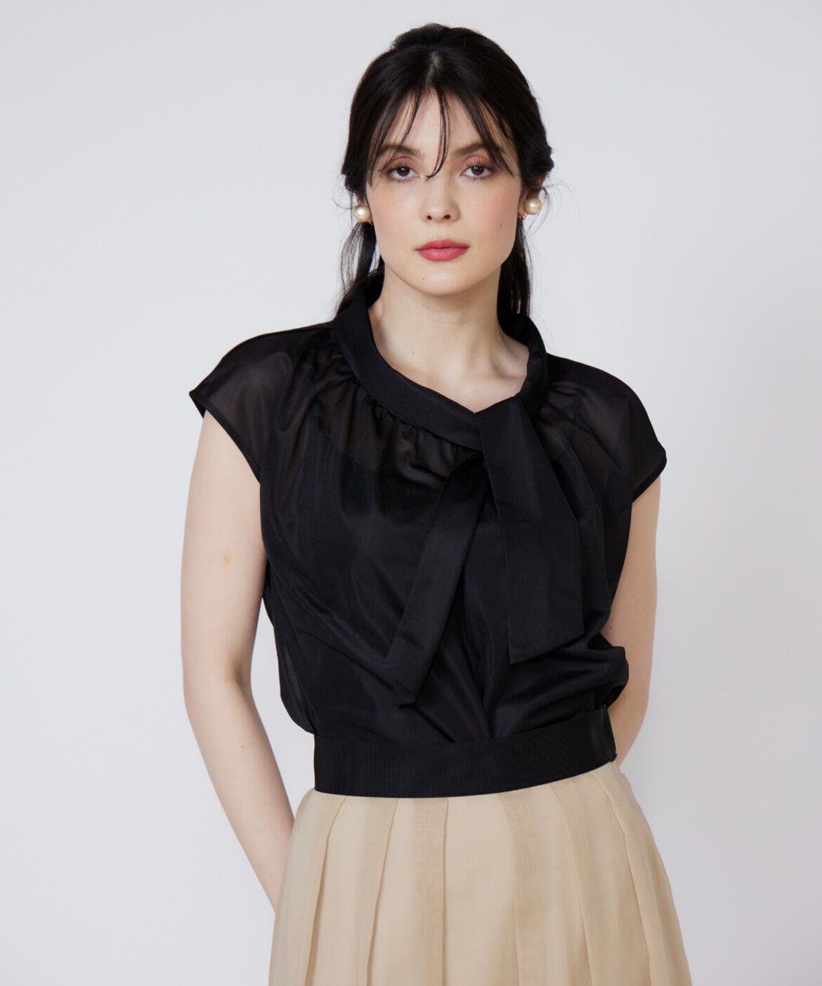 Maglie le cassetto「アシンメトリーシアーカットソー」|Tシャツ・カットソー|