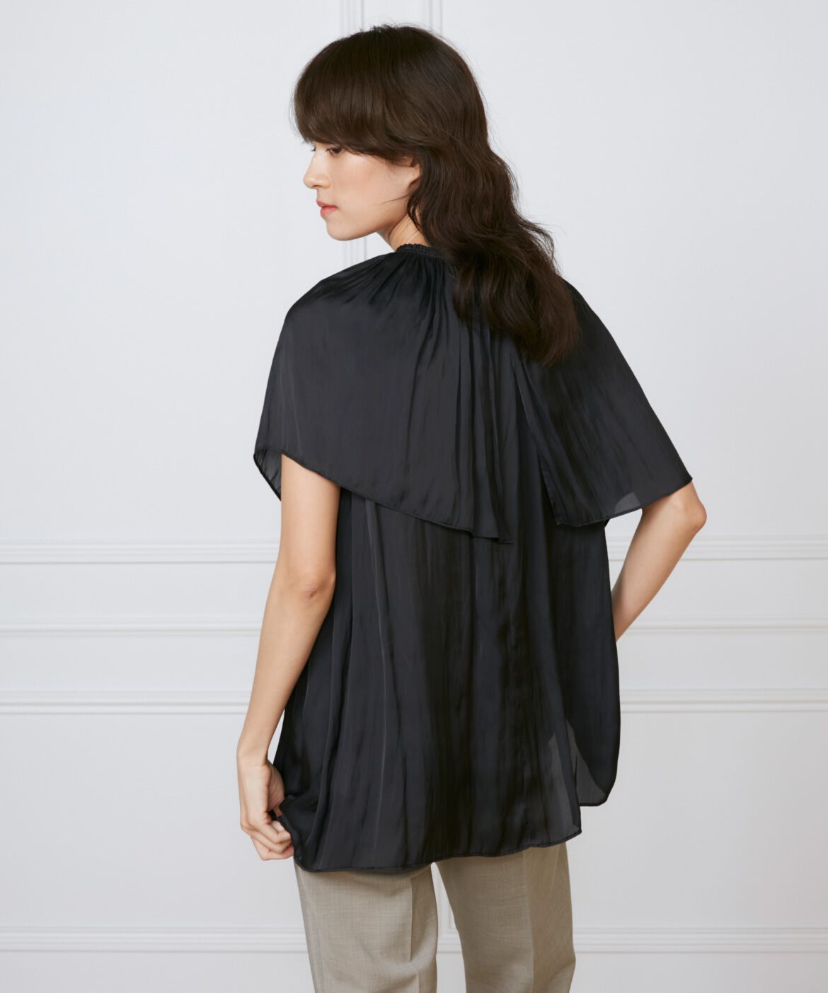 INED「ケープカラーブラウス《la veille by SUPERIOR CLOSET》」|シャツ・ブラウス|