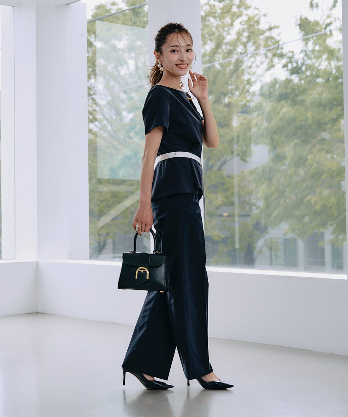 Maglie le cassetto「《M Maglie le cassetto&times;吉田理紗》快適セミワイドパンツ」|スラックス|