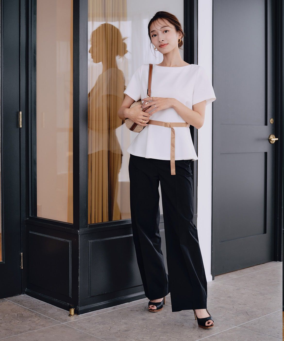 Maglie le cassetto「《M Maglie le cassetto&times;吉田理紗》快適セミワイドパンツ」|スラックス|