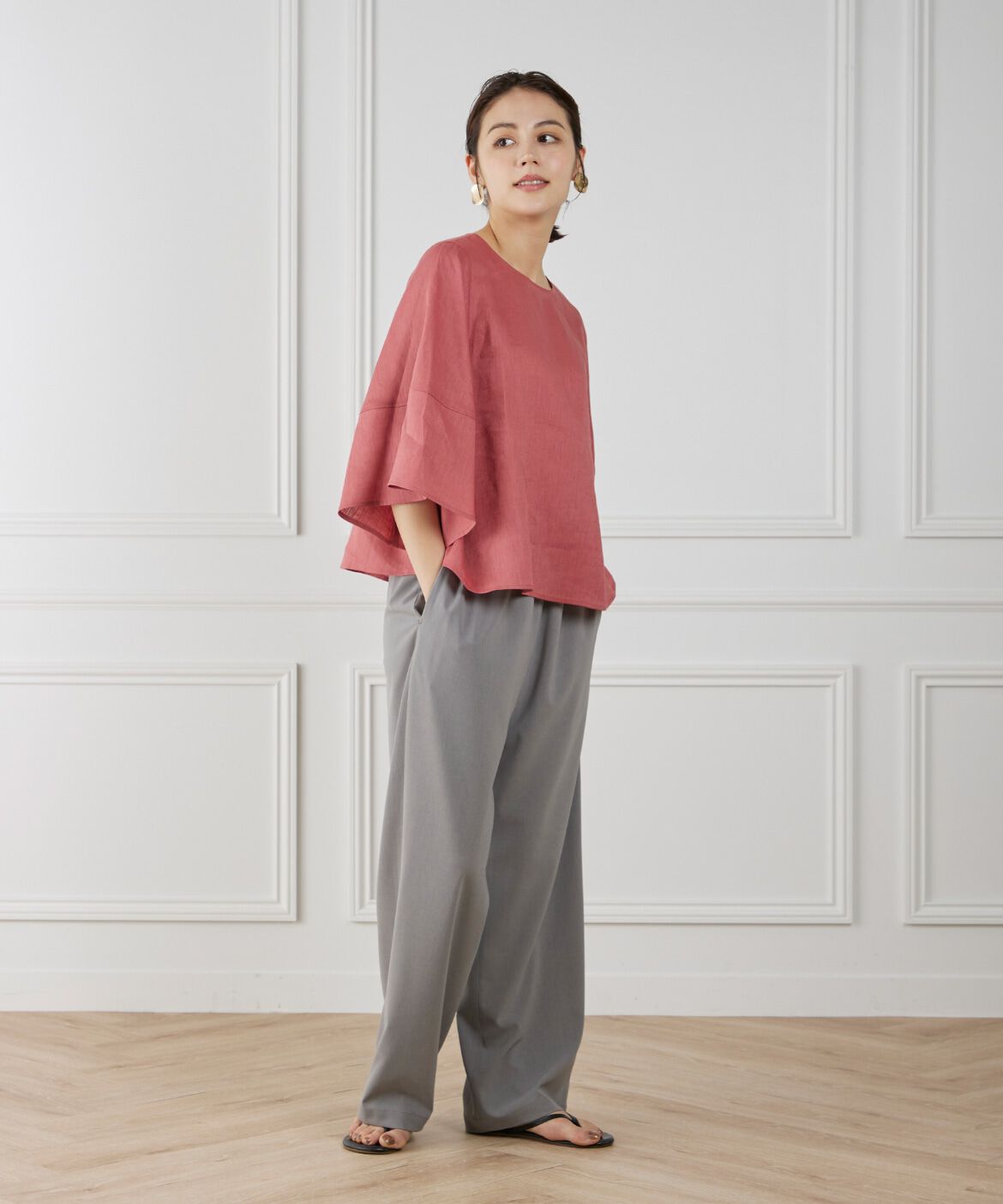 7-IDconcept.「《大きいサイズ》ボリュームスリーブプルオーバー」|シャツ・ブラウス|