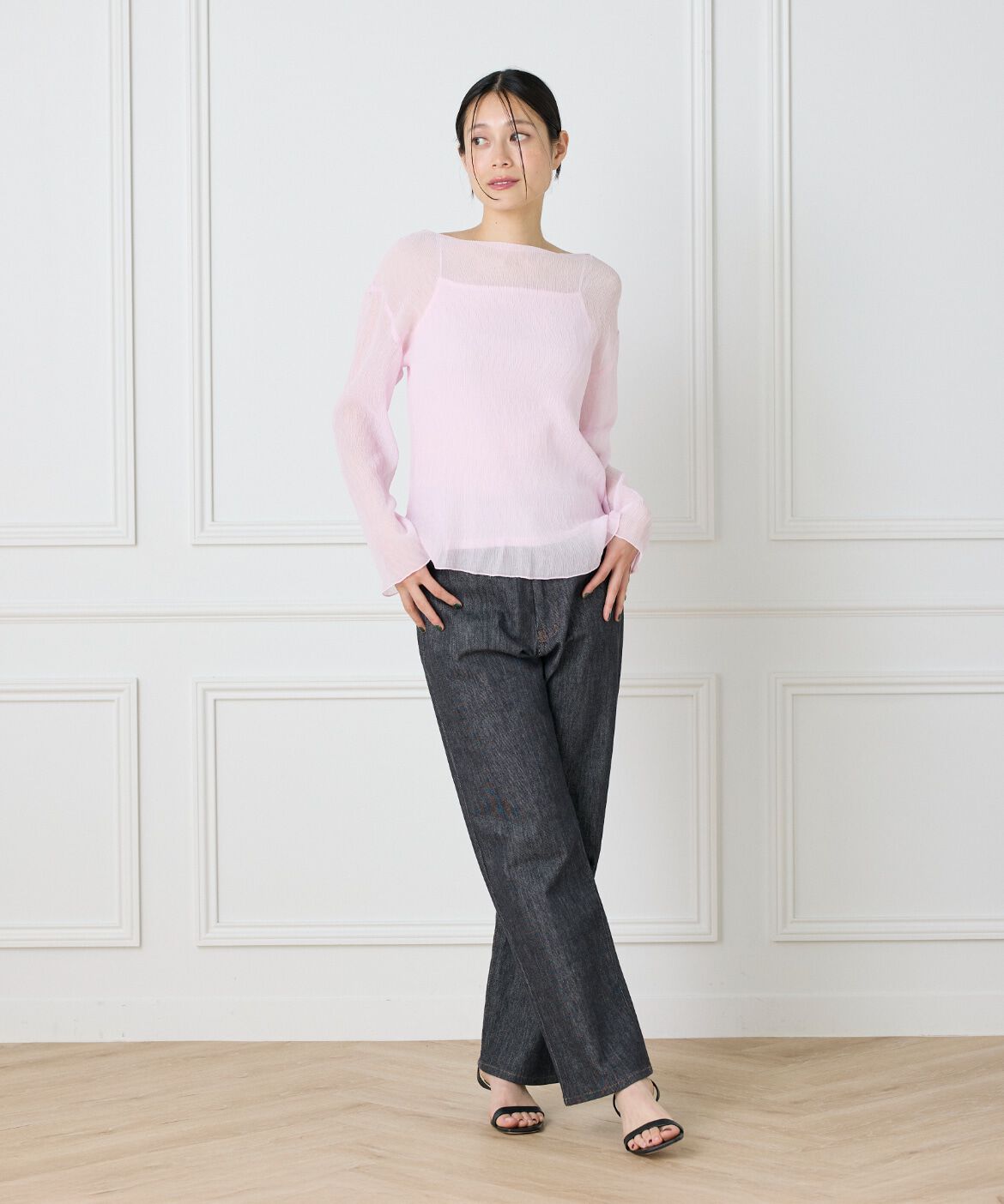 DAY by DAY it&rsquo;s international「シアー楊柳ボートネックプルオーバー」|シャツ・ブラウス|