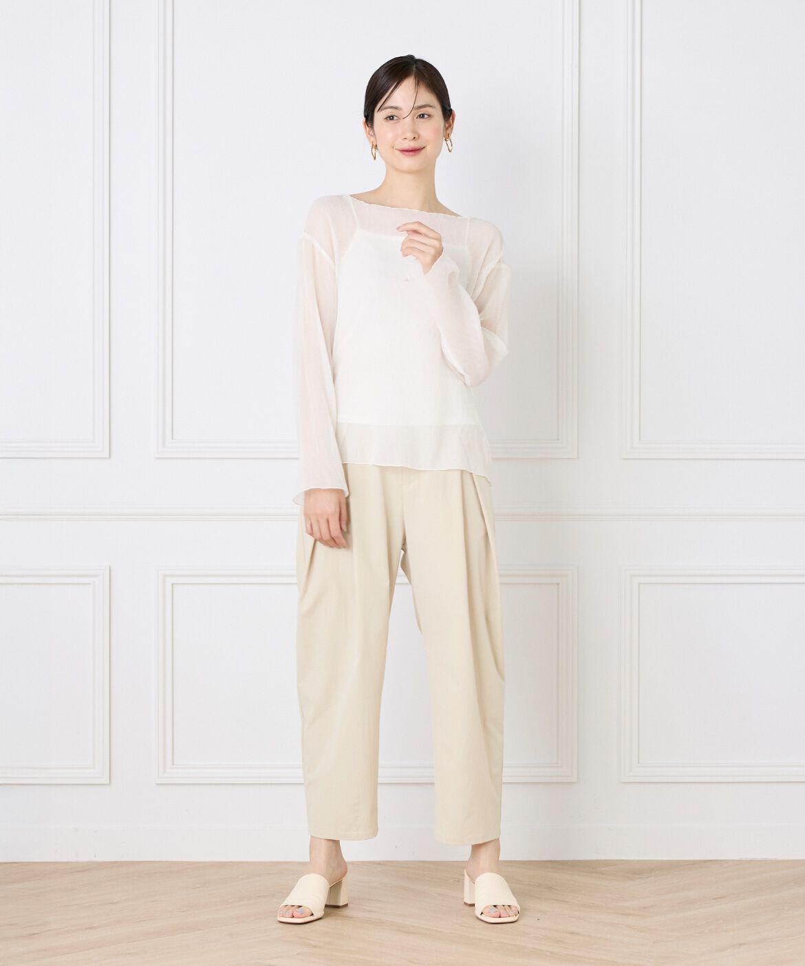 DAY by DAY it&rsquo;s international「シアー楊柳ボートネックプルオーバー」|シャツ・ブラウス|