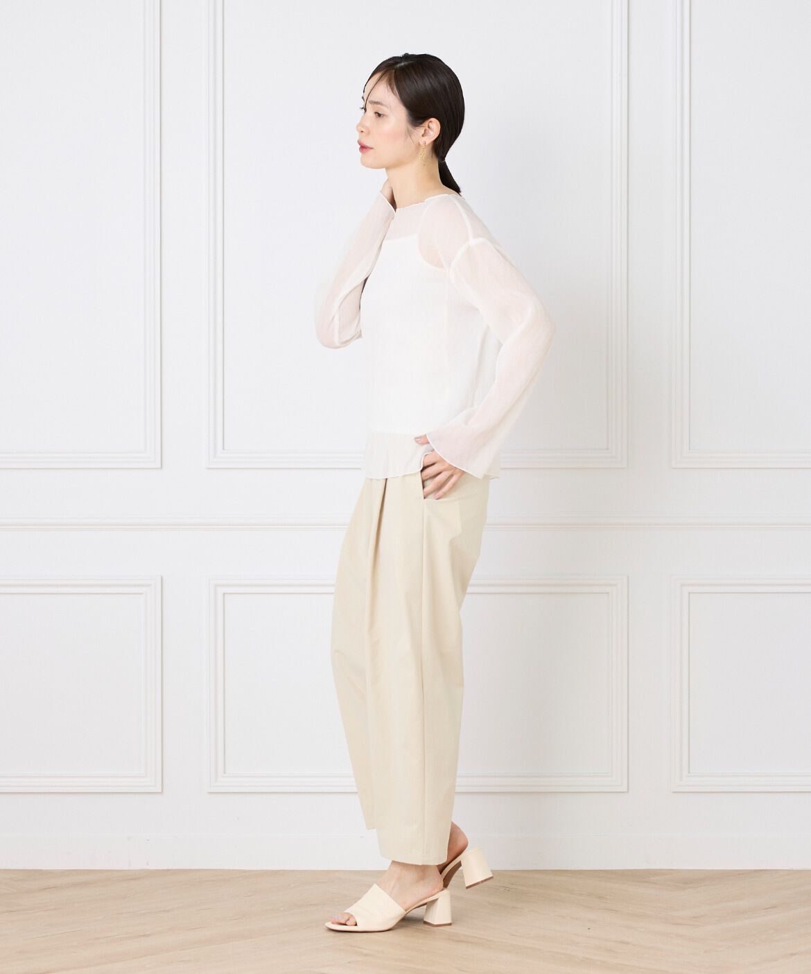 DAY by DAY it&rsquo;s international「シアー楊柳ボートネックプルオーバー」|シャツ・ブラウス|