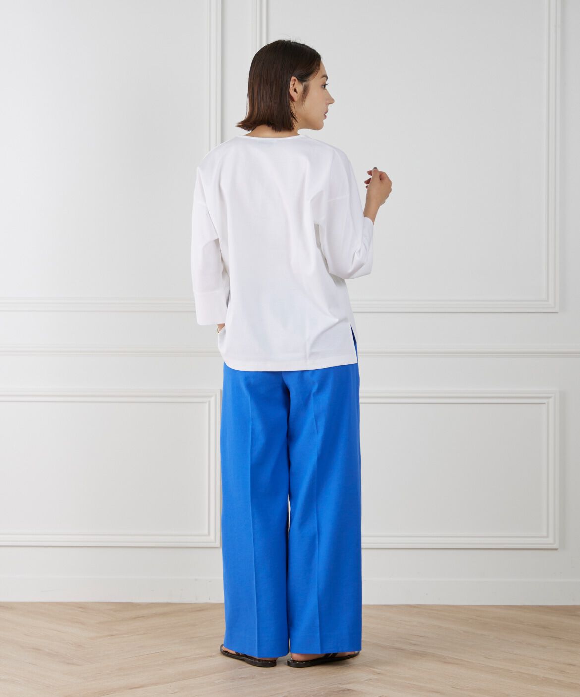 INED「《WEB限定》Vネックドルマンカットソー」|Tシャツ・カットソー|