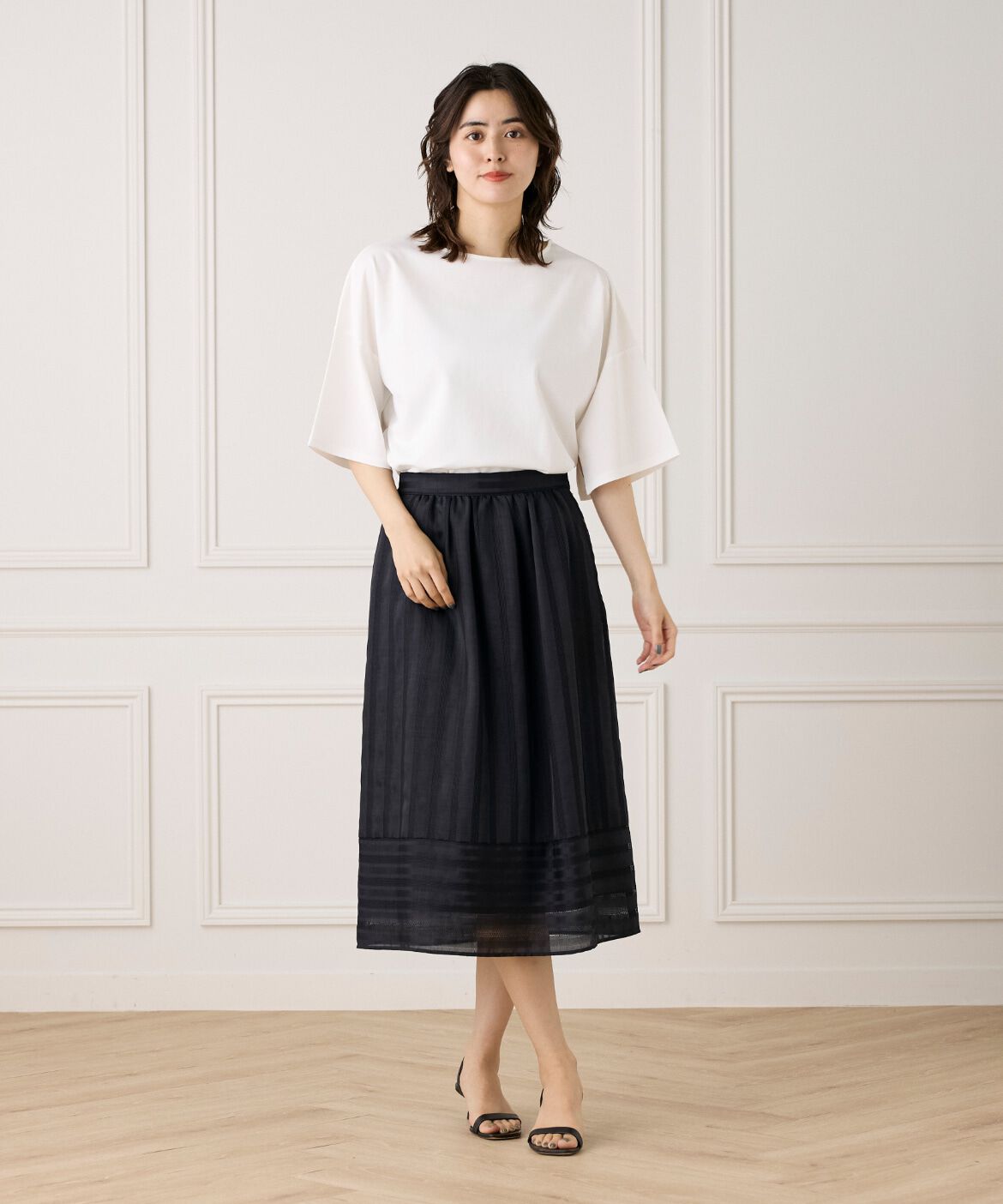 7-IDconcept.「《大きいサイズ》スリットスリーブプルオーバー」|Tシャツ・カットソー|