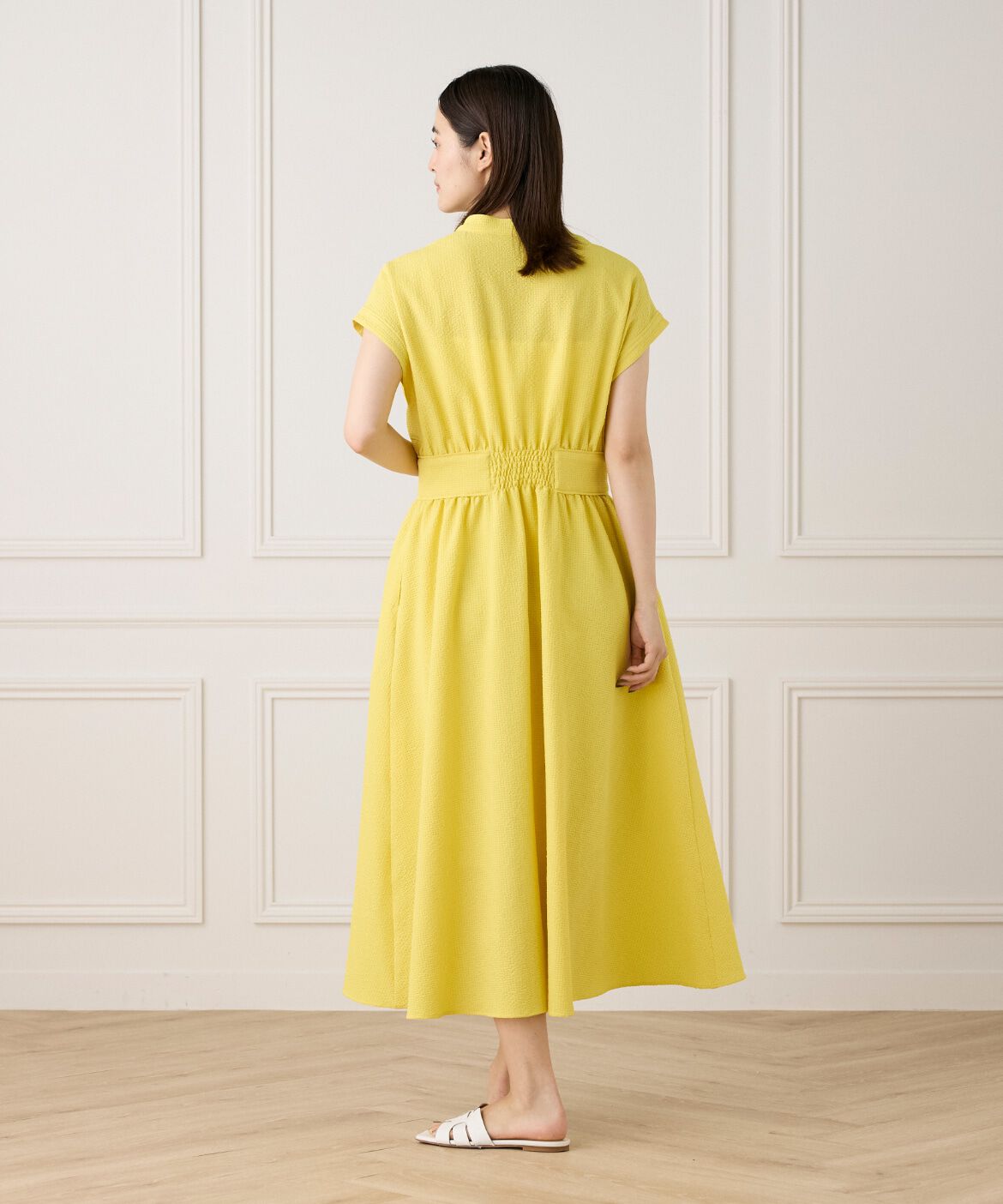 INED「ウエストギャザーワンピース」|ワンピース|