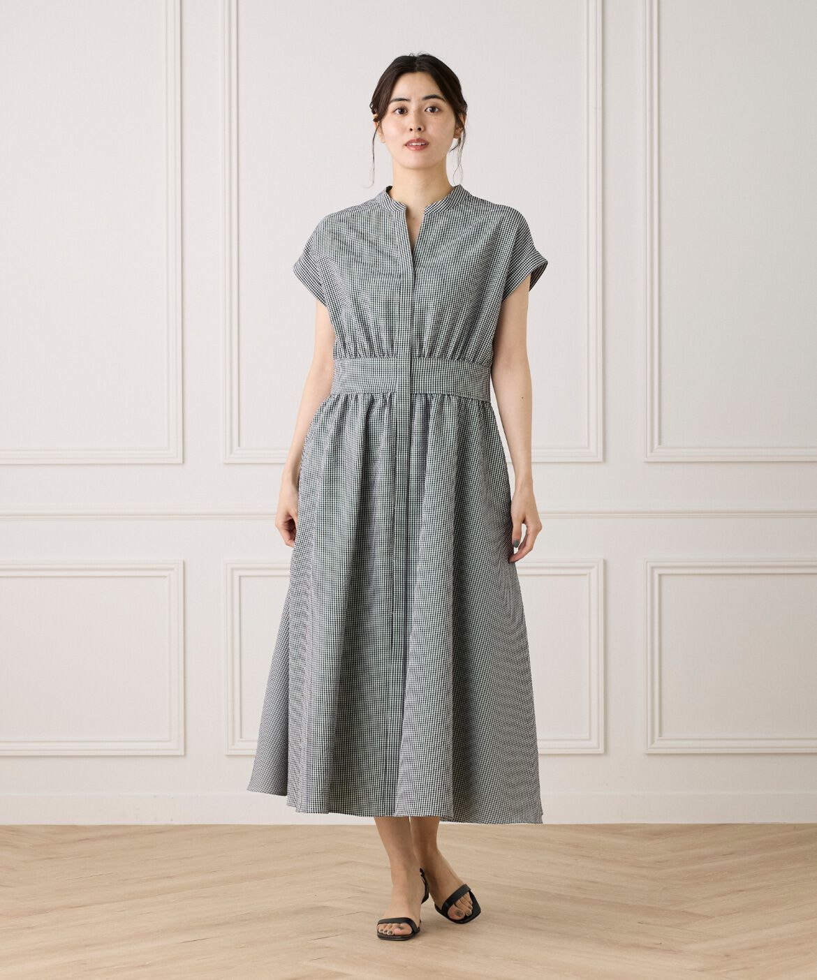 INED「ウエストギャザーワンピース」|ワンピース|