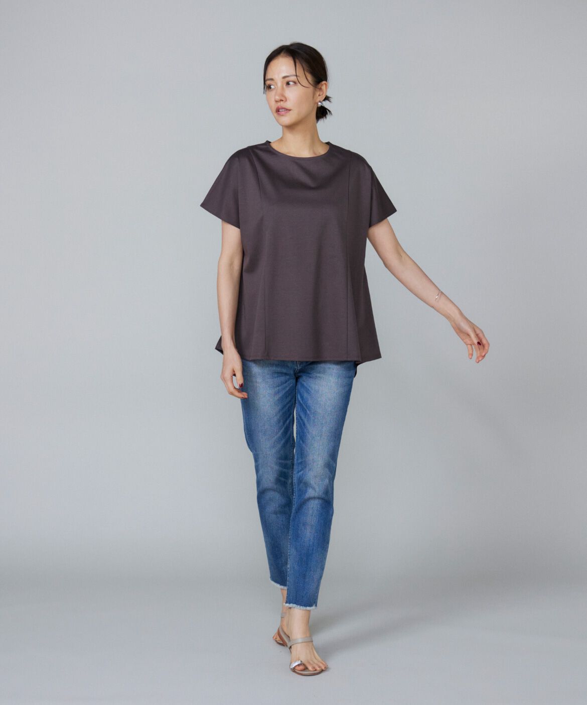 7-IDconcept.「《大きいサイズ》サイドフレアーカットプルオーバー」|Tシャツ・カットソー|