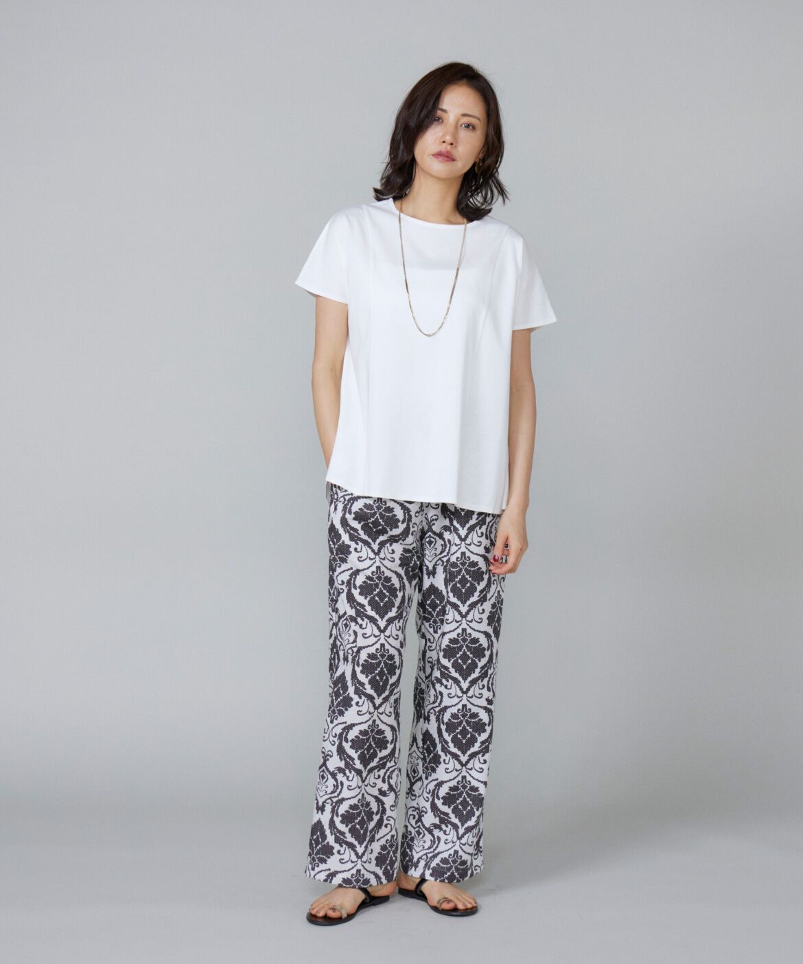 7-IDconcept.「《大きいサイズ》サイドフレアーカットプルオーバー」|Tシャツ・カットソー|