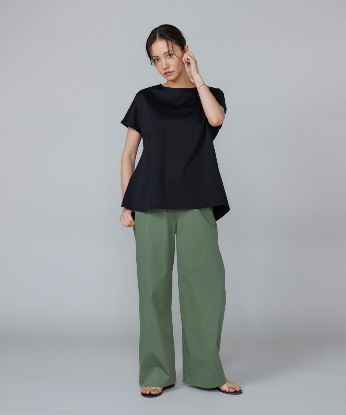 7-IDconcept.「《大きいサイズ》サイドフレアーカットプルオーバー」|Tシャツ・カットソー|