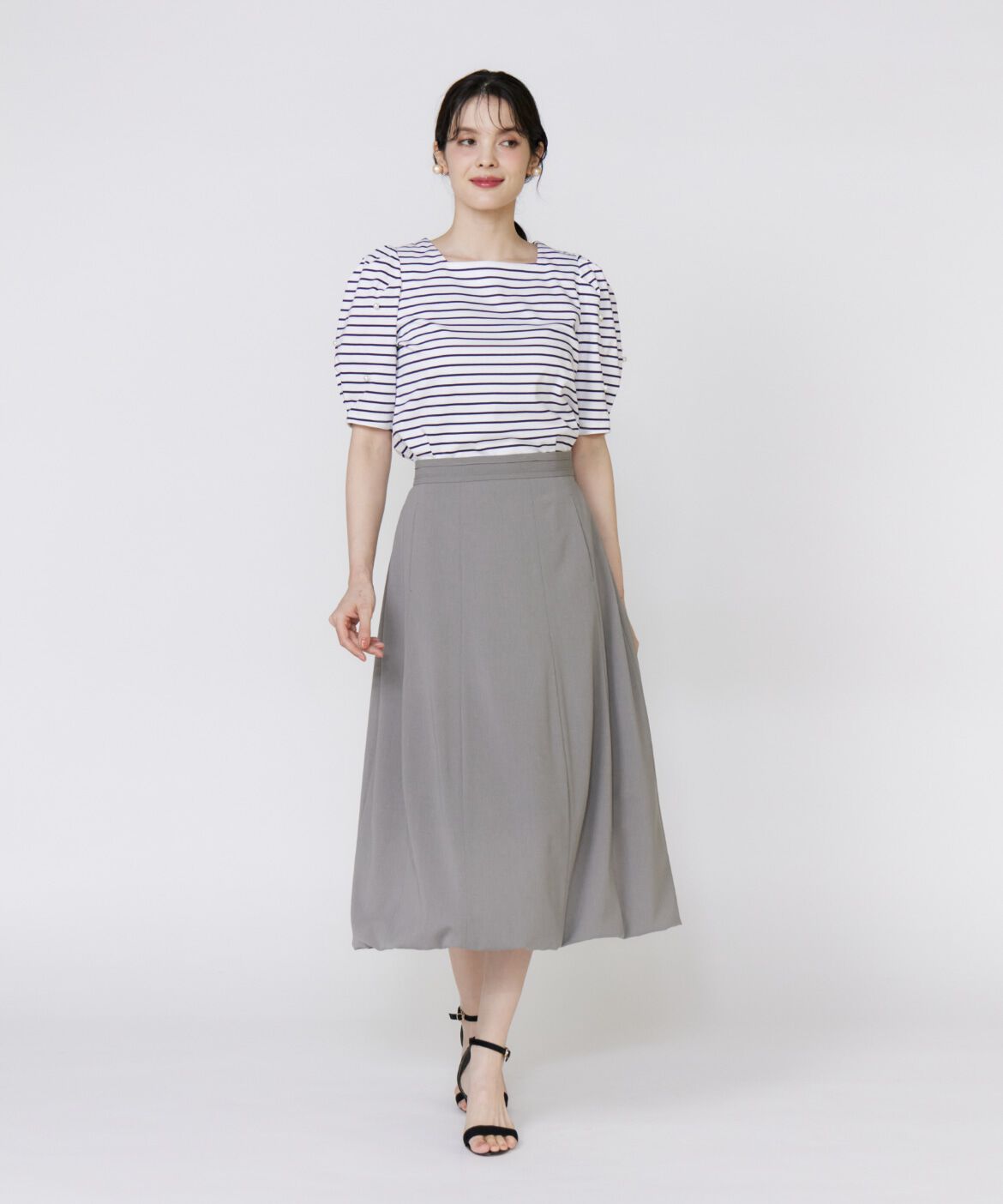 Maglie le cassetto「袖パールカットソー」|Tシャツ・カットソー|