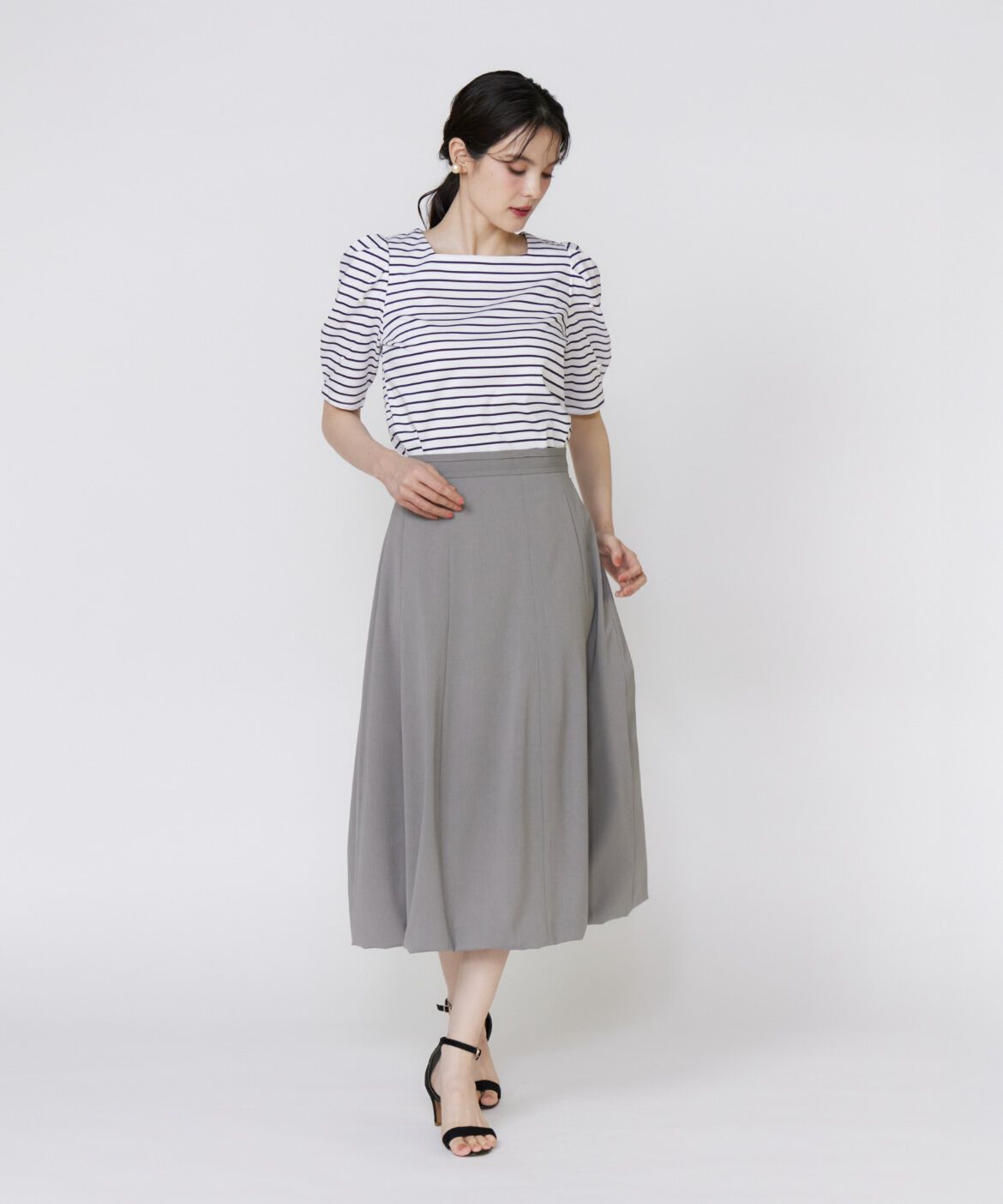 Maglie le cassetto「袖パールカットソー」|Tシャツ・カットソー|