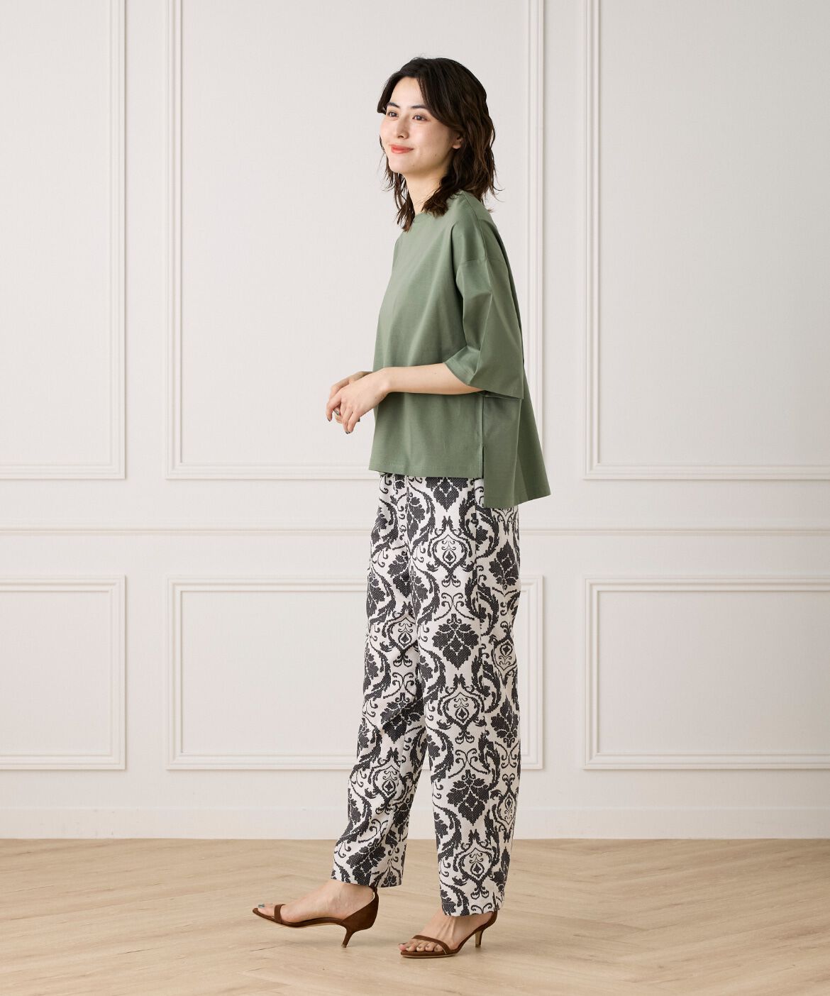 7-IDconcept.「《大きいサイズ》五分袖Tシャツ《接触冷感》」|Tシャツ・カットソー|