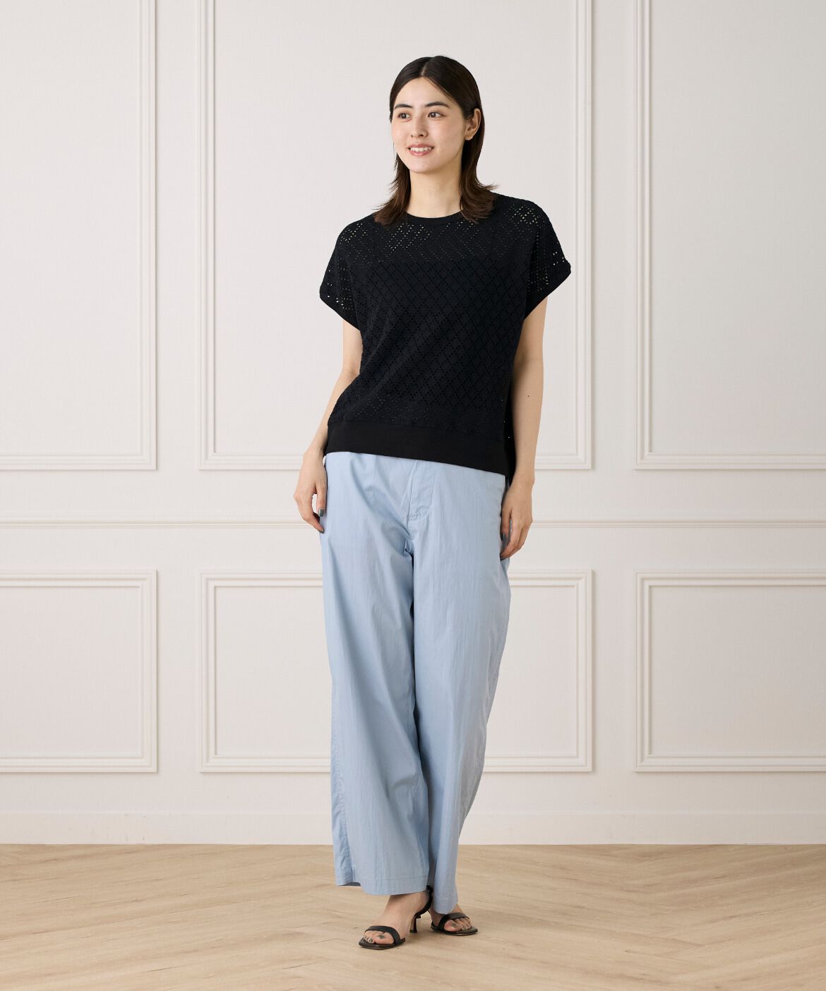 7-IDconcept.「《大きいサイズ》アイレット天竺カットプルオーバー」|Tシャツ・カットソー|