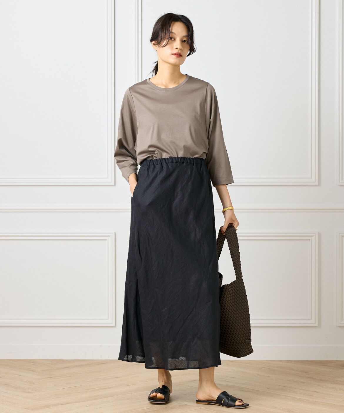 INED「ワイドスリーブコクーンカットソー」|Tシャツ・カットソー|