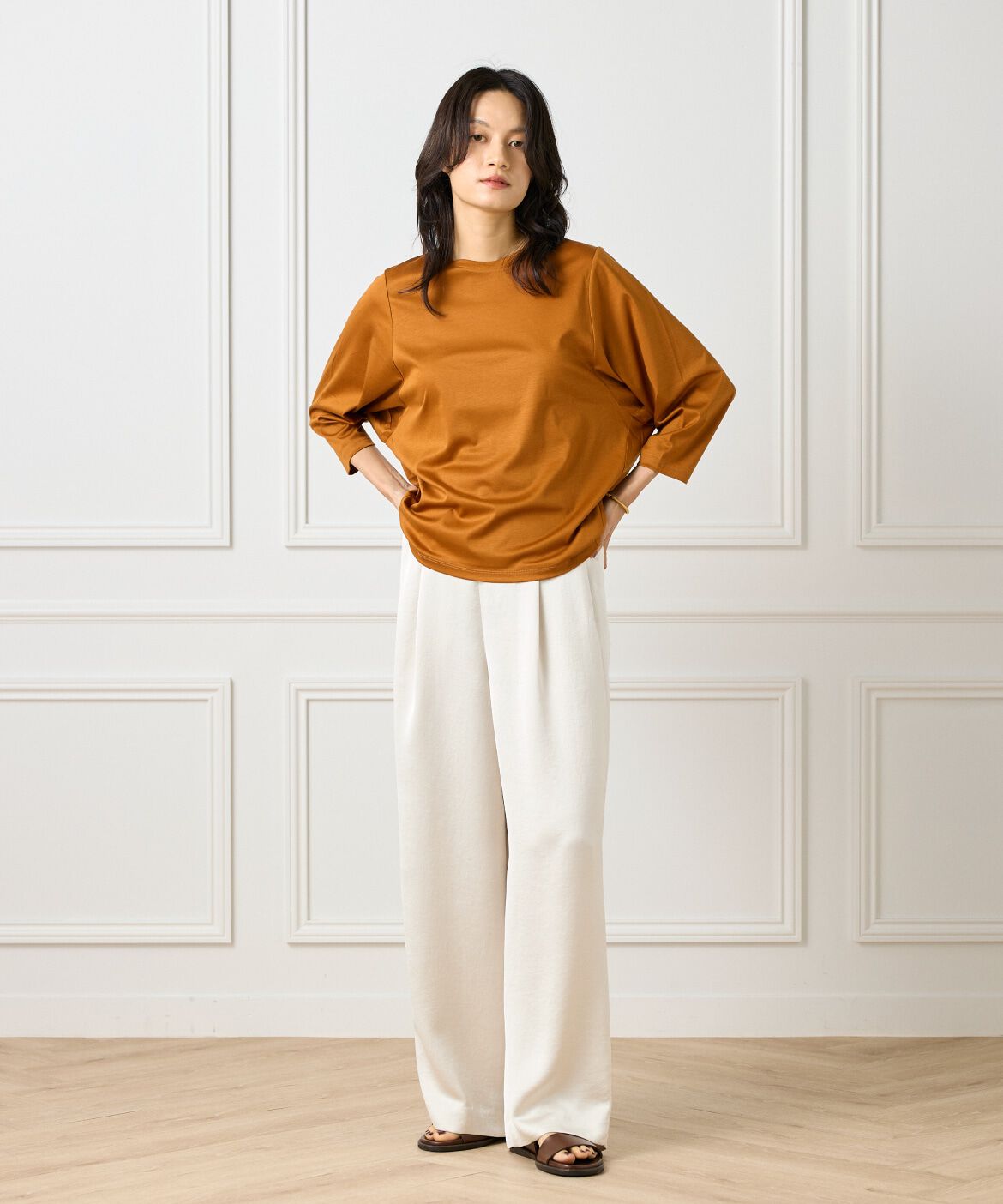 INED「ワイドスリーブコクーンカットソー」|Tシャツ・カットソー|