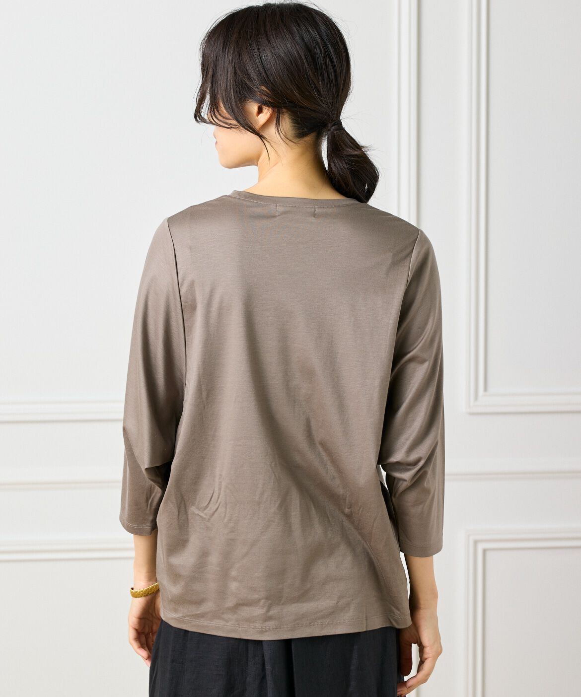 INED「《大きいサイズ》ワイドスリーブコクーンカットソー」|Tシャツ・カットソー|