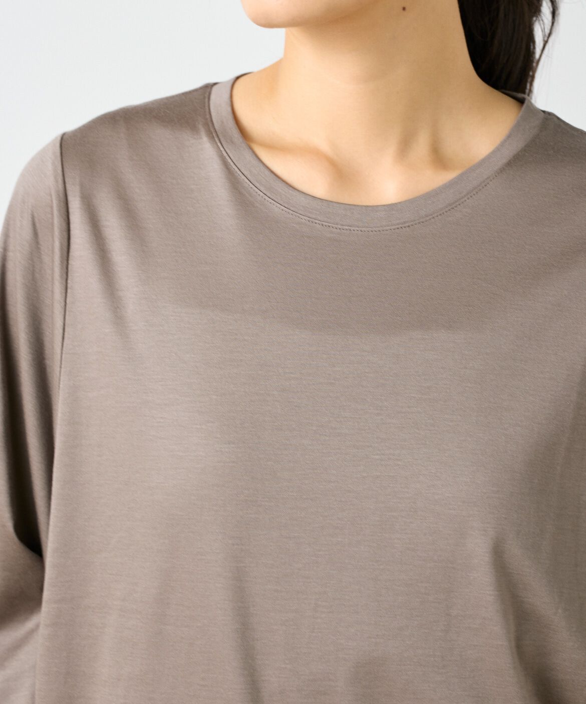 INED「《大きいサイズ》ワイドスリーブコクーンカットソー」|Tシャツ・カットソー|