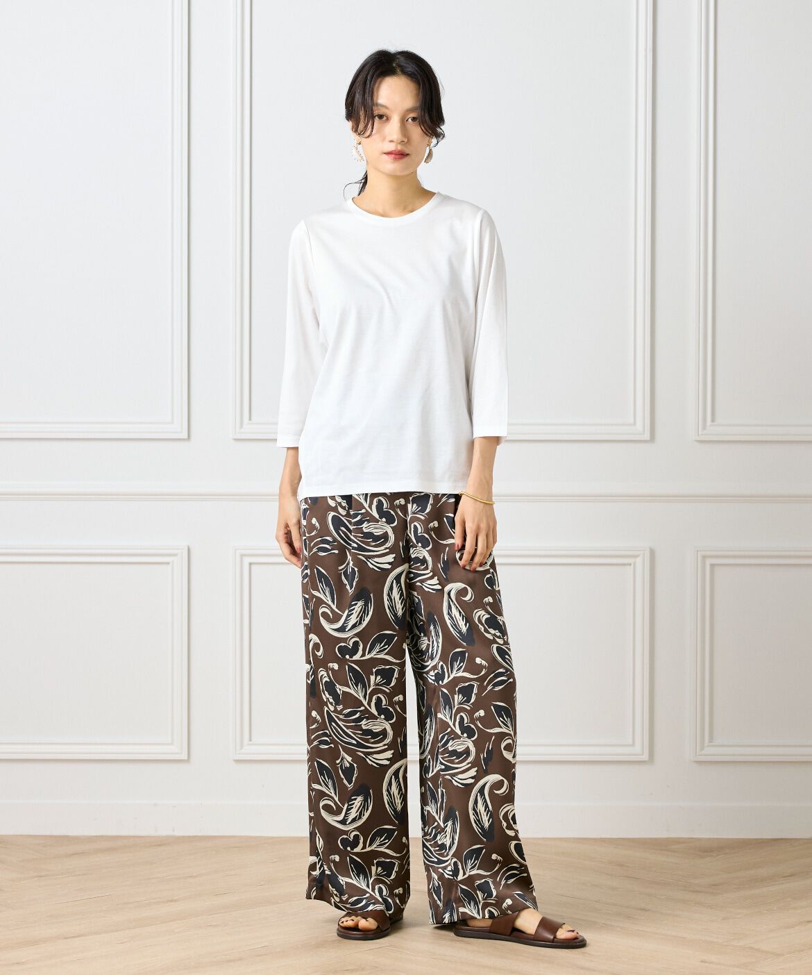 INED「《大きいサイズ》ワイドスリーブコクーンカットソー」|Tシャツ・カットソー|