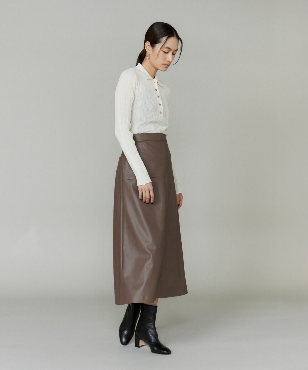 INED「シアーポロニットプルオーバー《YVON》」|ニット・セーター|