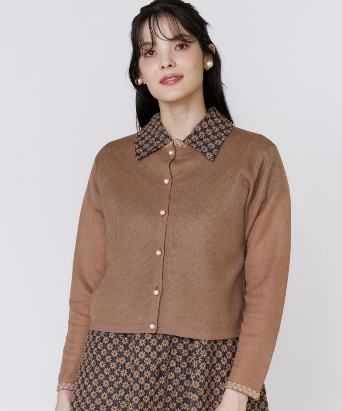 Maglie le cassetto「《大きいサイズ》ブレード付きシアーカーディガン」|カーディガン|