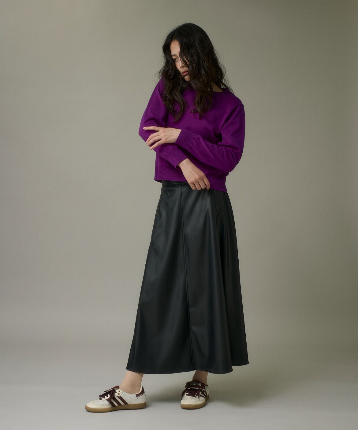 DAY by DAY it&rsquo;s international「ソフトフェイクレザーフレアースカート」|スカート|