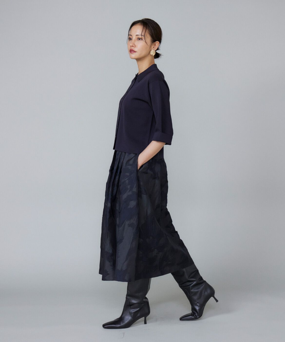 Le Souk「ジャカードタックスカート」|スカート|