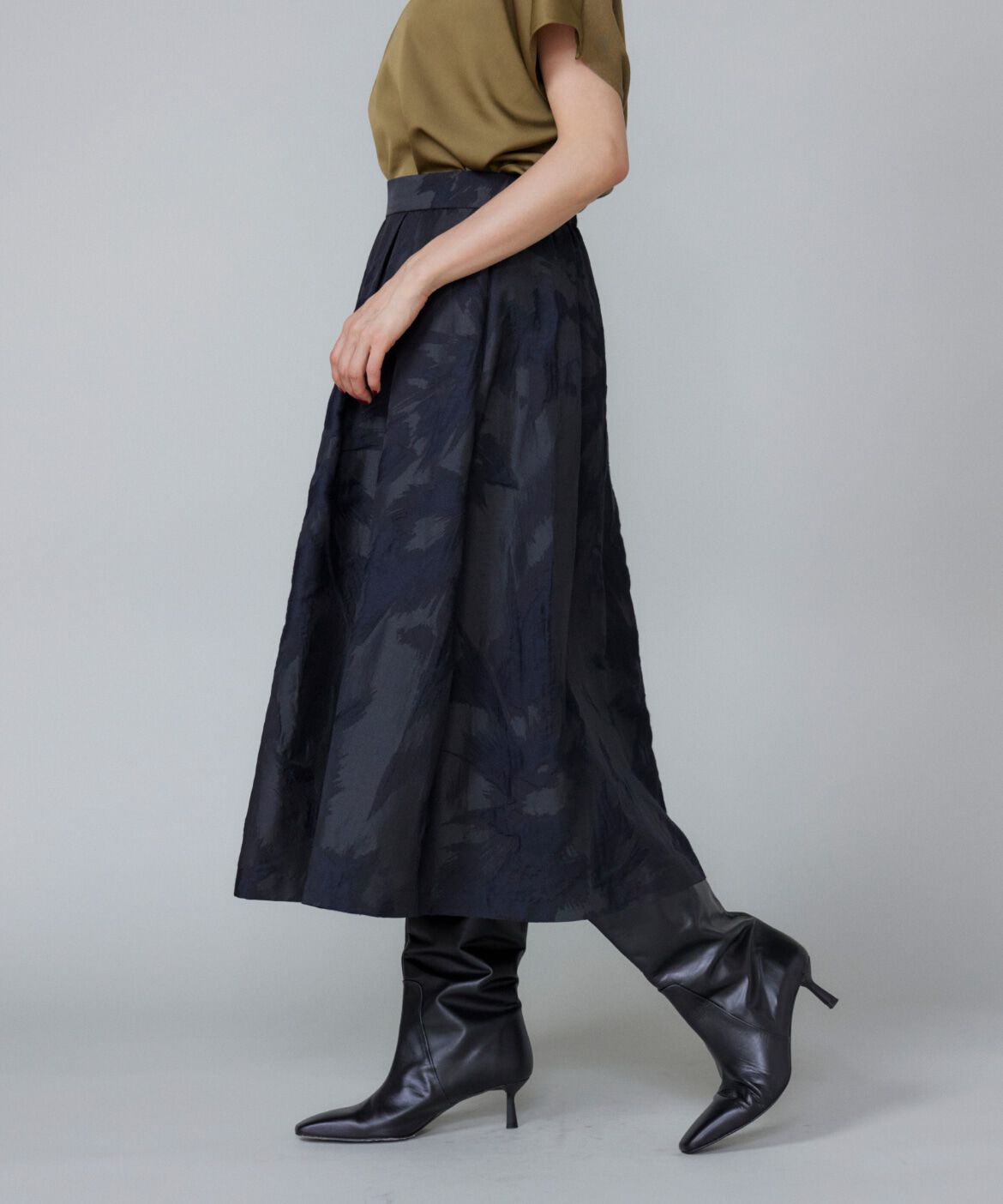 Le Souk「ジャカードタックスカート」|スカート|