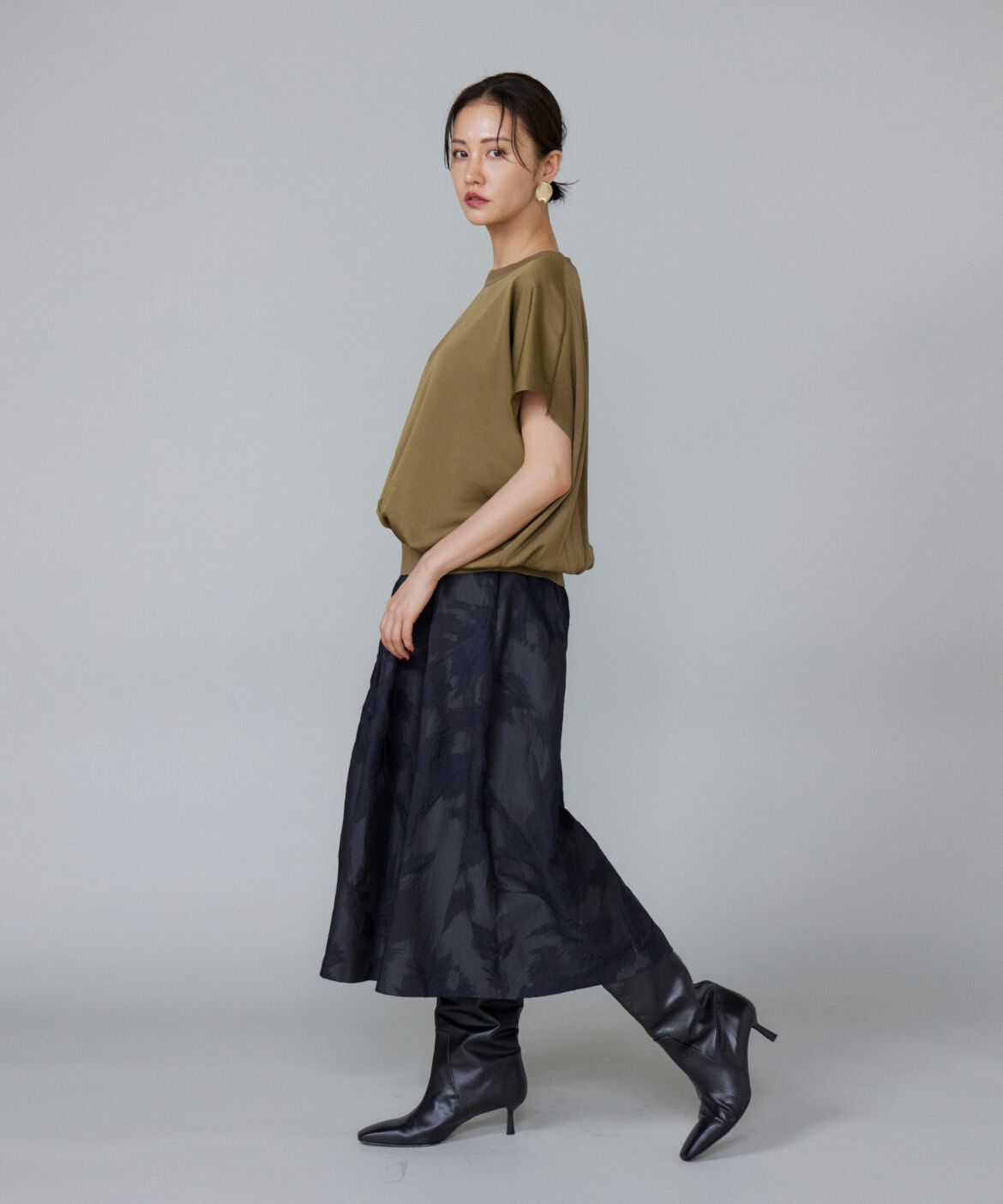 Le Souk「ジャカードタックスカート」|スカート|