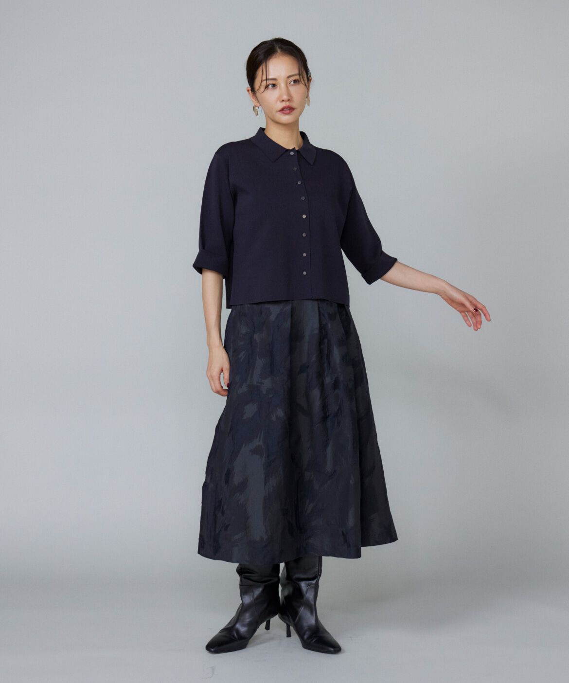 Le Souk「ジャカードタックスカート」|スカート|