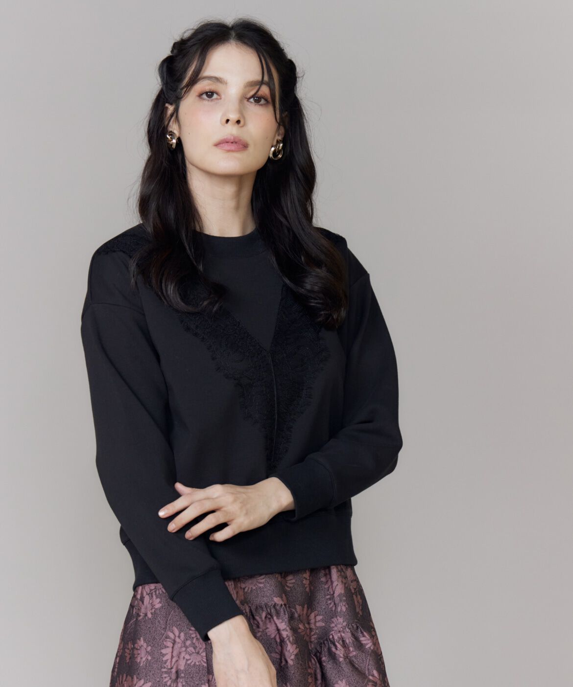 Maglie le cassetto「レースダンボールプルオーバー」|スウェット・ジャージ|