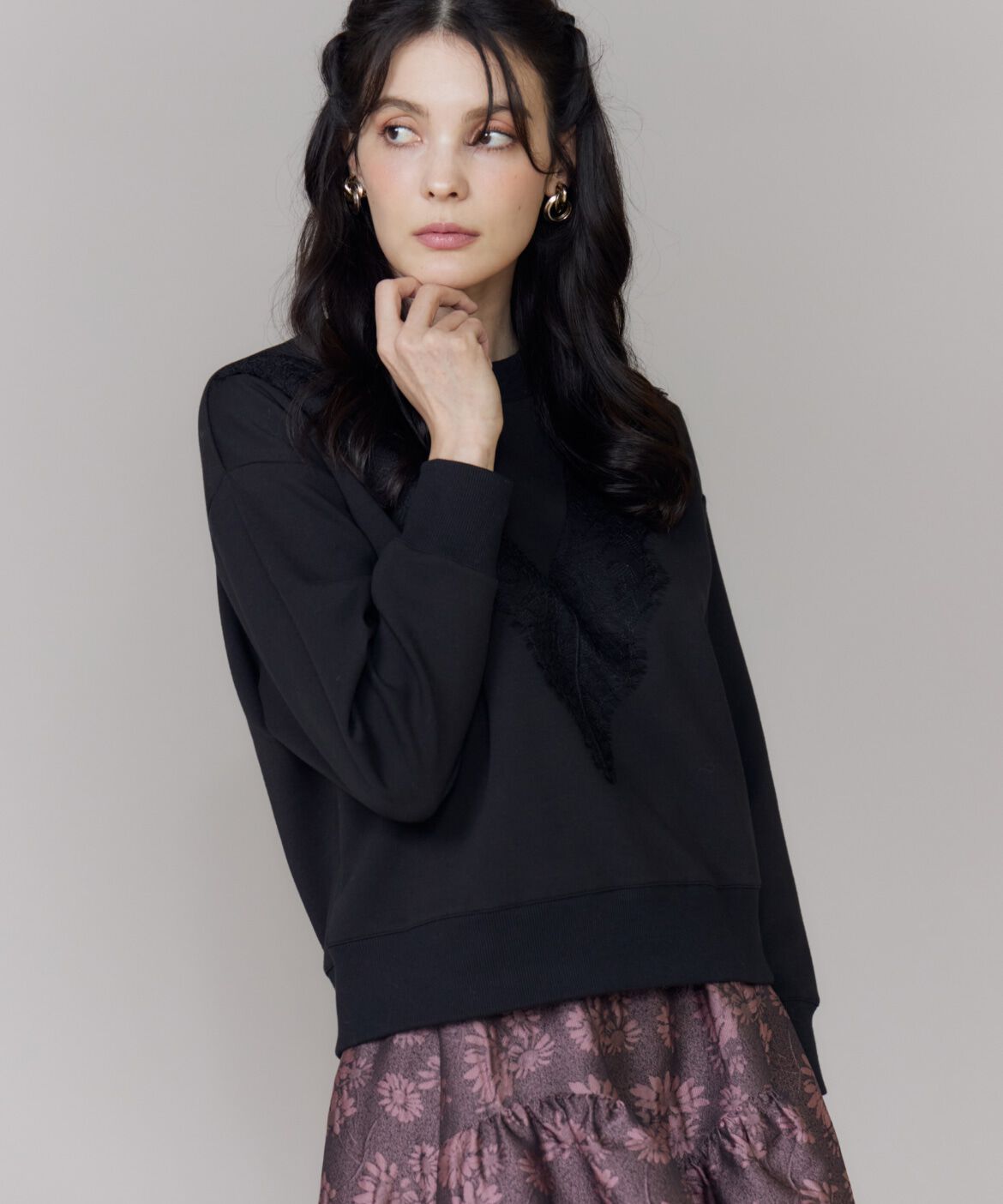 Maglie le cassetto「レースダンボールプルオーバー」|スウェット・ジャージ|