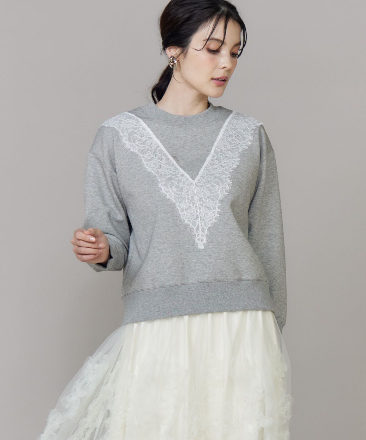 Maglie le cassetto「レースダンボールプルオーバー」|スウェット・ジャージ|