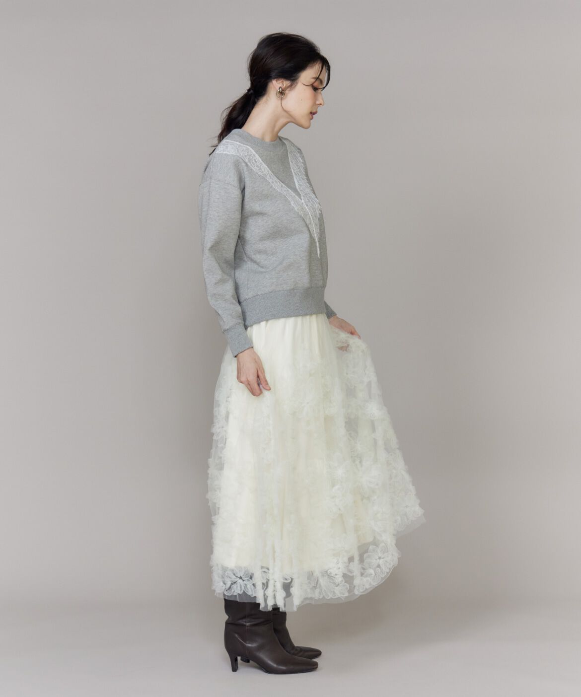 Maglie le cassetto「レースダンボールプルオーバー」|スウェット・ジャージ|
