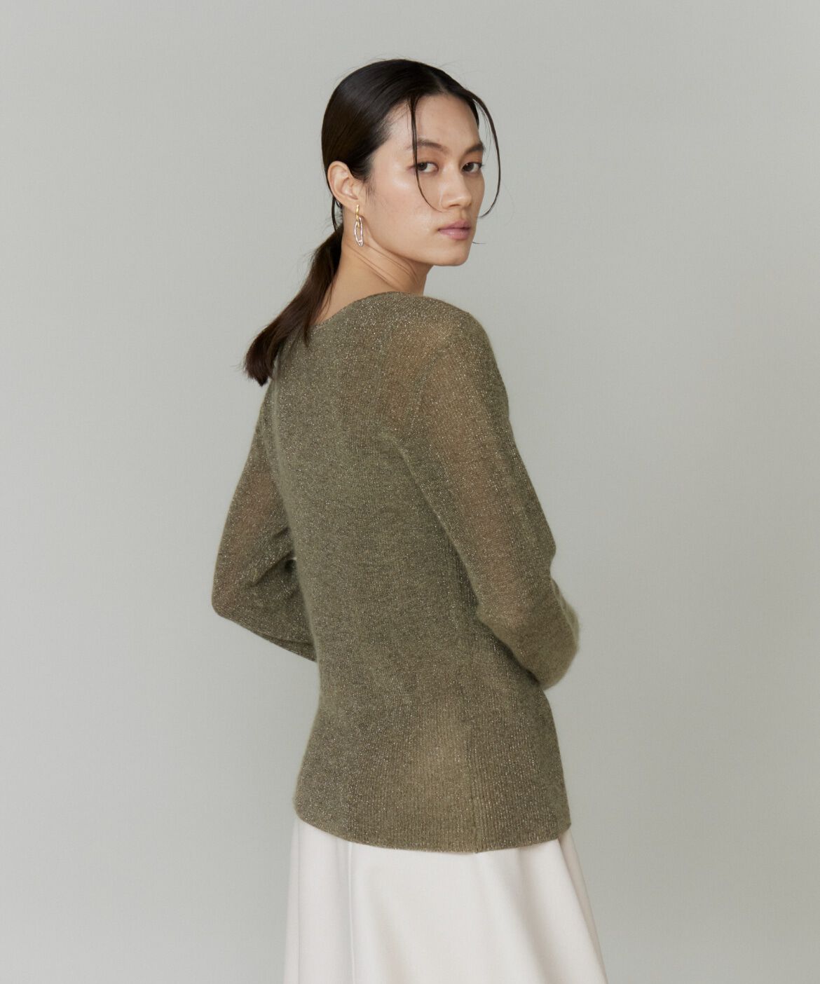 la veille by SUPERIOR CLOSET「シアーモヘアラメプルオーバ」|ニット・セーター|