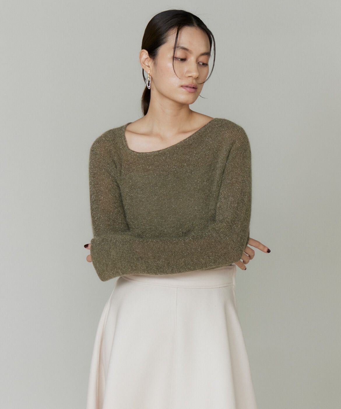 la veille by SUPERIOR CLOSET「シアーモヘアラメプルオーバ」|ニット・セーター|