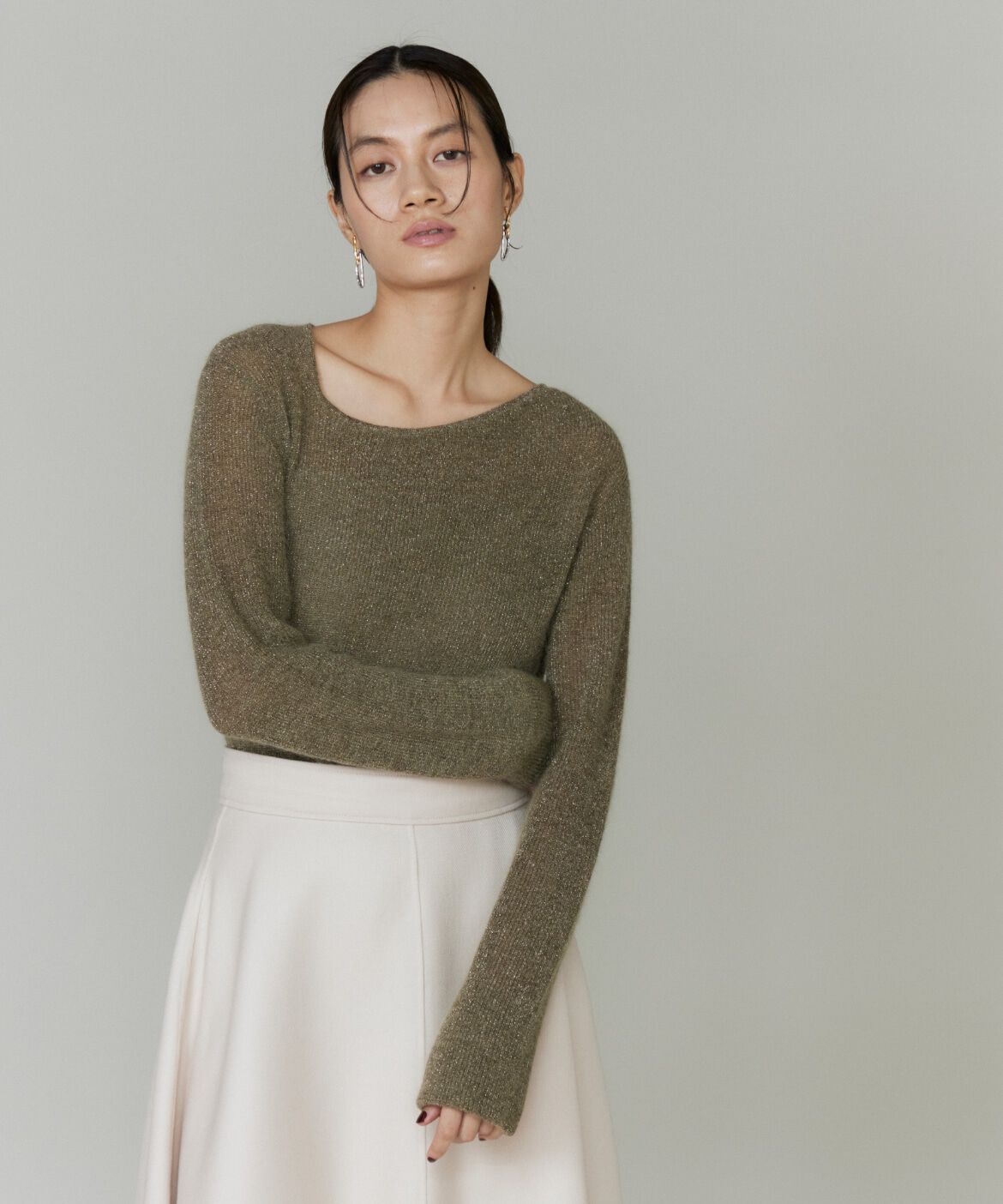 la veille by SUPERIOR CLOSET「シアーモヘアラメプルオーバ」|ニット・セーター|