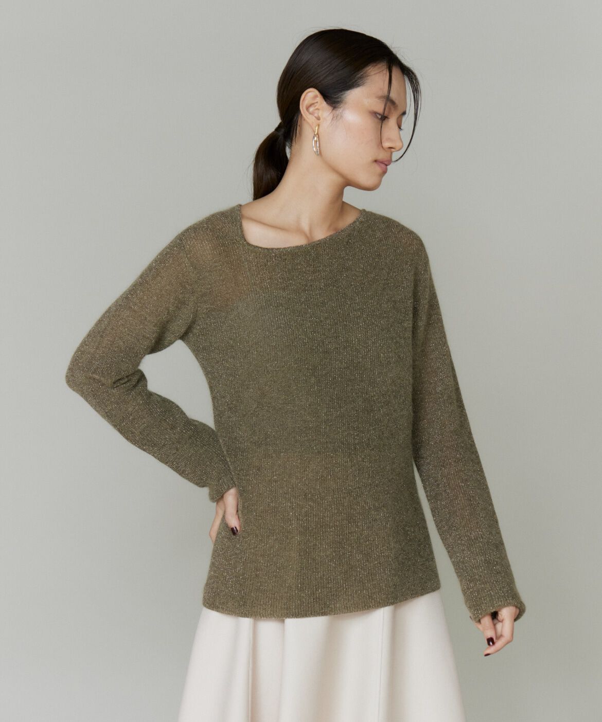 la veille by SUPERIOR CLOSET「シアーモヘアラメプルオーバ」|ニット・セーター|