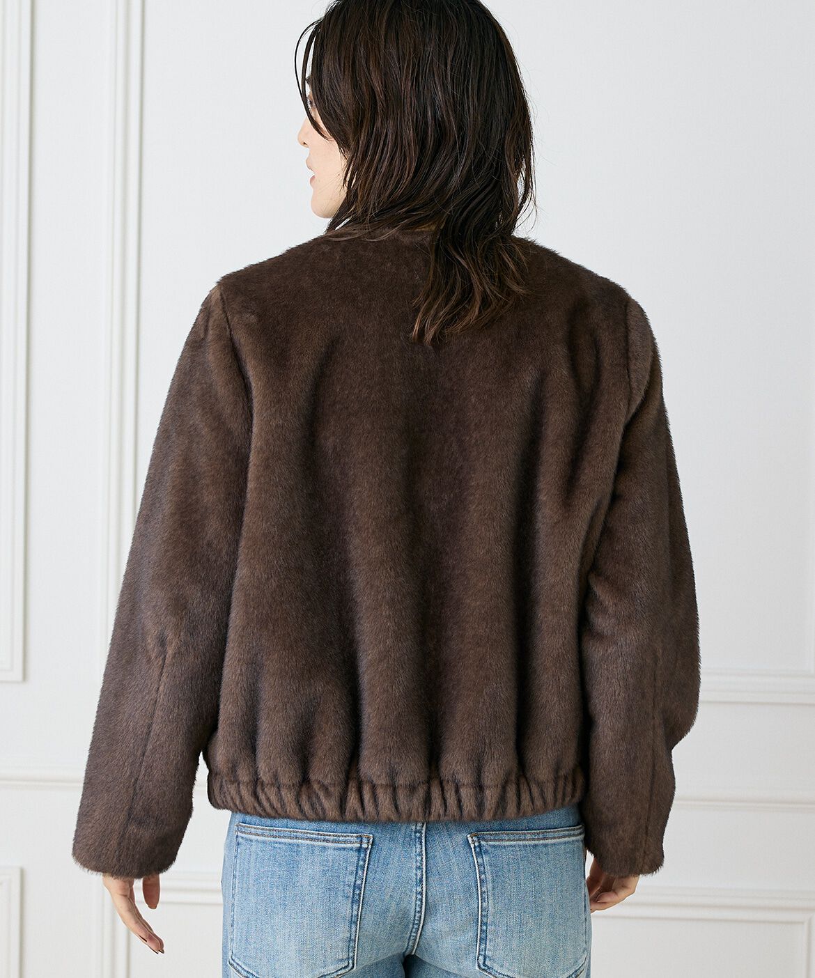 INED「《大きいサイズ》エコファーブルゾン」|その他|