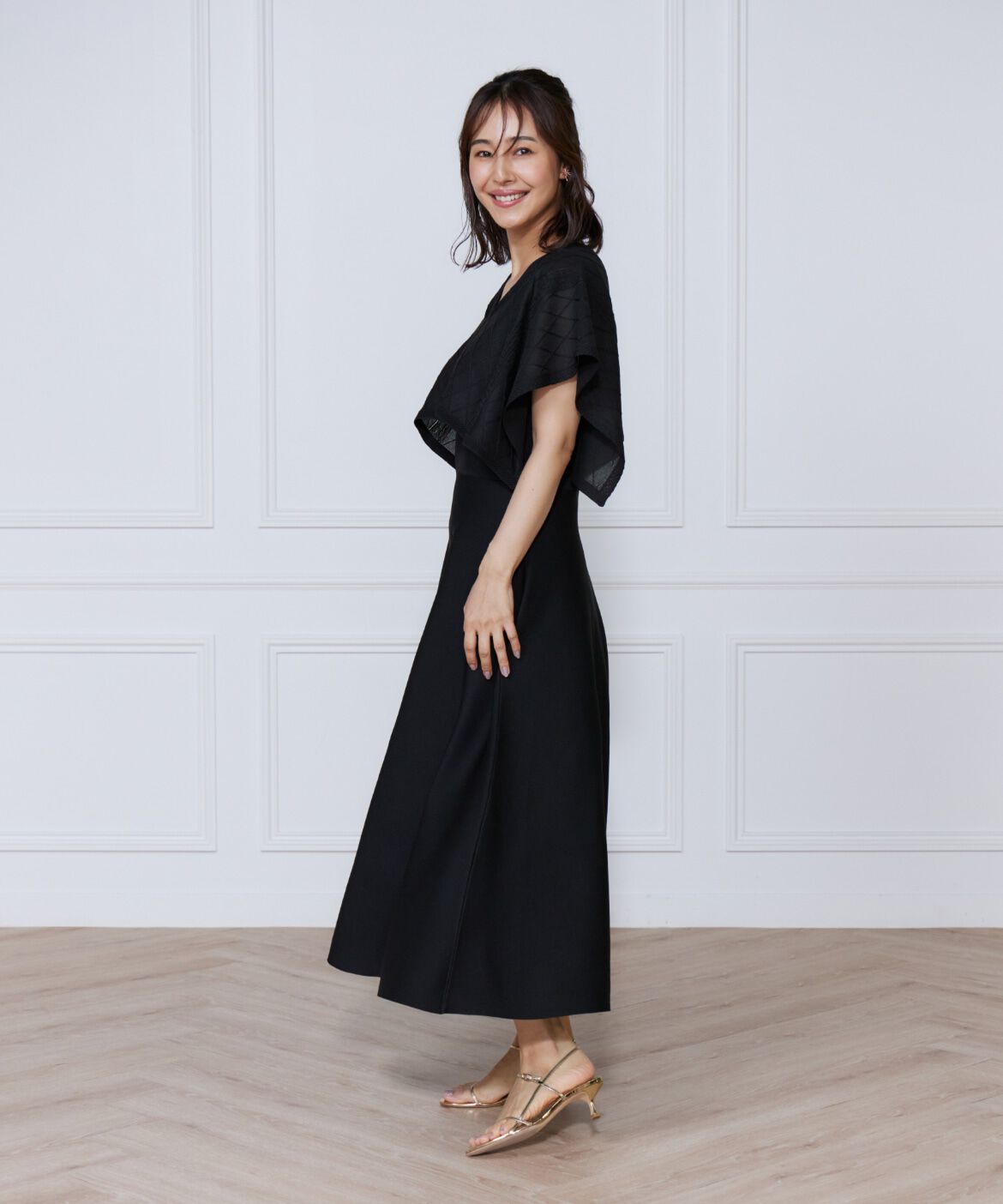 ef-de Black「シアーアーガイルワンピース」|ワンピース|