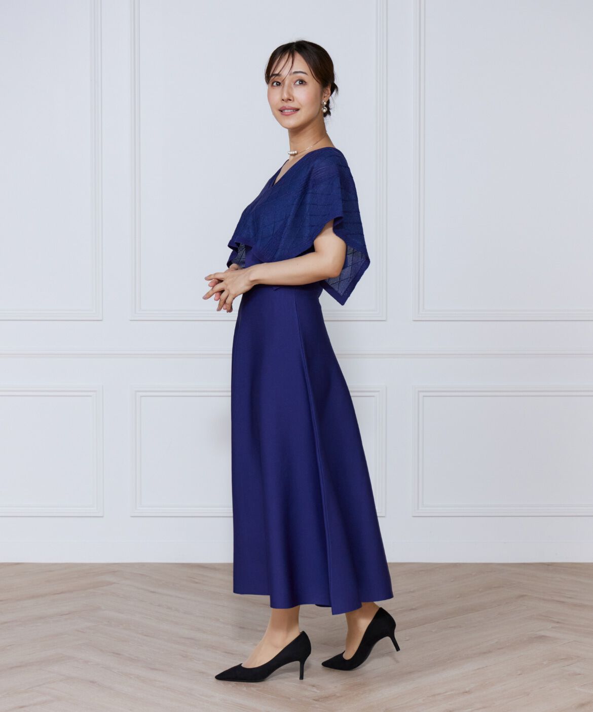 ef-de Black「シアーアーガイルワンピース」|ワンピース|