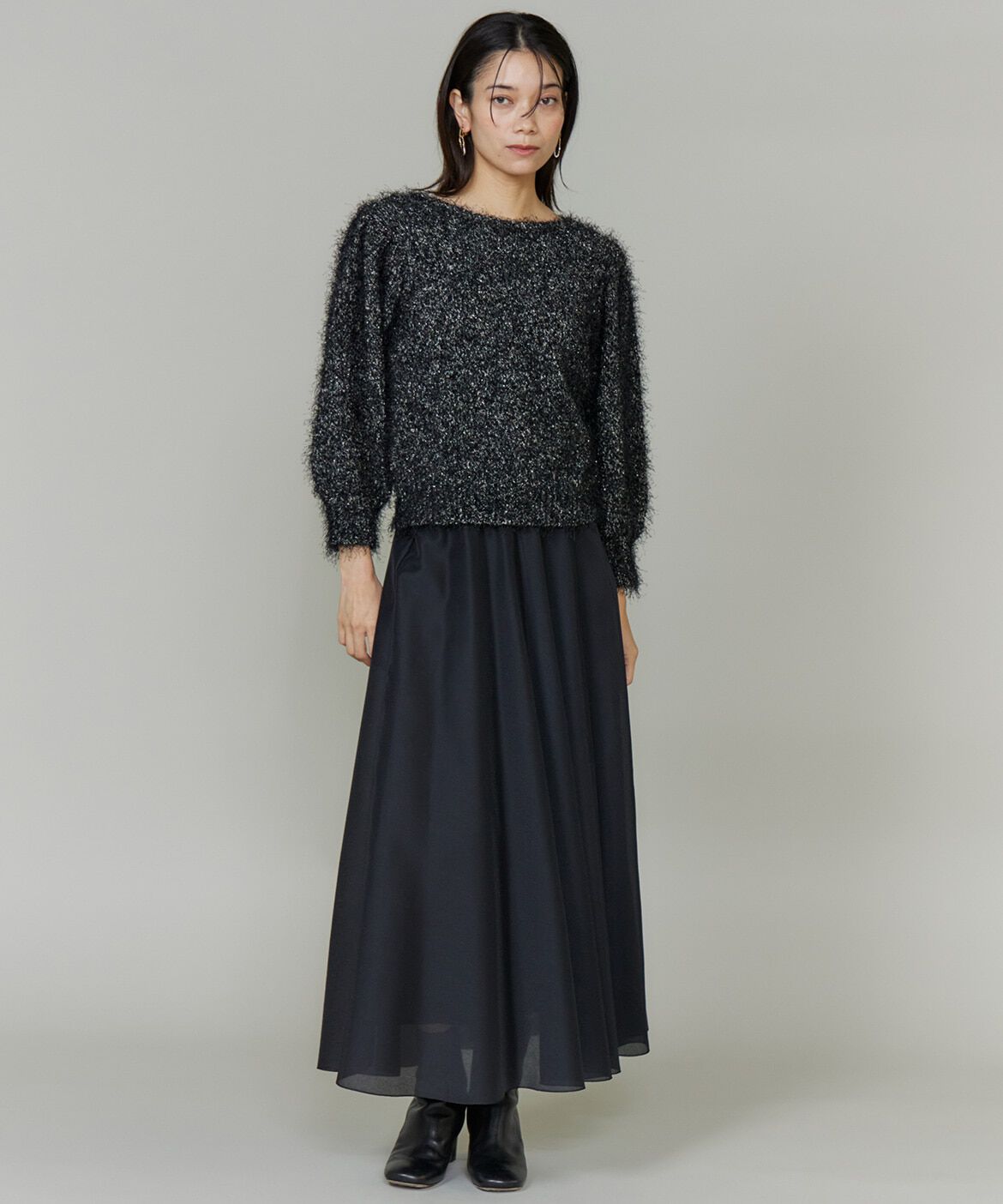 INED「シャギーヤーンニットプルオーバー」|ニット・セーター|